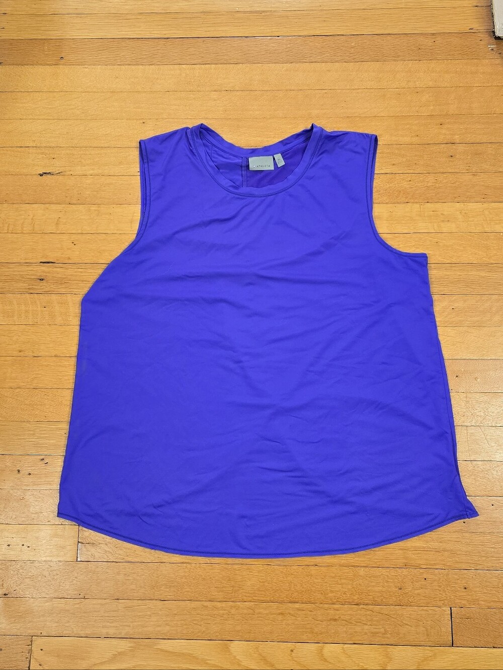 Athleta, Sunlover Tulip Back UPF 50+ Tank Top, Electric Violet, EUC, Women's XL